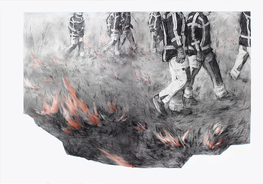 Marchant dans le feu (2023)